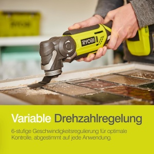 Multitool RYOBI 18V ONE R18MT-0 cu 6 viteze, accesoriu pentru renovare - Img 5