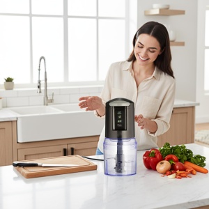 Multizerkiner electric VINATO 300W, 500ml, 3-in-1 pentru legume, carne si ierburi - Img 7