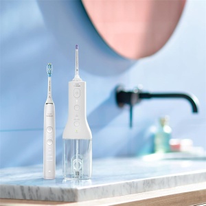 Munddusche Philips Sonicare HX388641 cu Power Flosser si Periuta DiamondClean 9000, Alb - Img 6