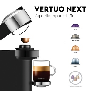 Nespresso De'Longhi ENV 120.CAE Vertuo Next Deluxe Aparat de cafea cu spumant de lapte, cromat, cromat - Img 3