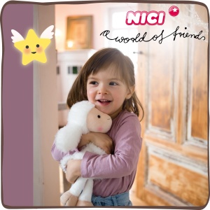 NICI La La Lammie 30cm Plus Schaf cu Aripi Aurii si Inima in Cutie Cadou - Img 6