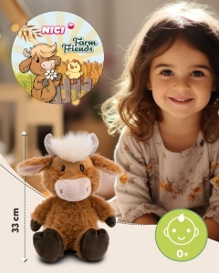 NICI McMooray 61118 Jucarie de Plus 33cm Maro Plus Moale Prieten Ideal pentru Copii si Adulti - Img 2