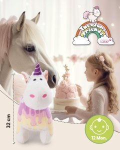 NICI Sweety Rainbow 61908 Jucarie Plus Unicor Alb 32cm Design Colorat Eco-Friendly - Img 2