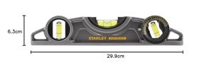 Nivela magnetica STANLEY FatMax Pro Torpedo 0-43-609, 25 cm, aluminiu, gri - Img 10