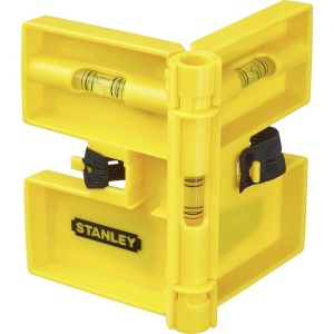 Nivela pentru stalpi Stanley 10 x 14 cm, cu magneti, din plastic galben