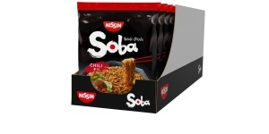 Nudle instant Nissin Soba Bag Chili, 9 pachete x 111 g, gust asiatic