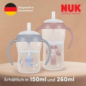 NUK Perfect Match Biberon cu pai 260 ml albastru anti-scurgere - Img 7