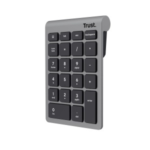 Numpad Wireless Trust Xalas pentru Laptop si Desktop, 22 Tasten, Argintiu