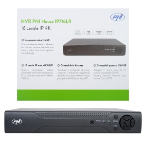 NVR PNI House IP716LR, 16 Canale IP 4K, H.265, Control Remote - Img 3