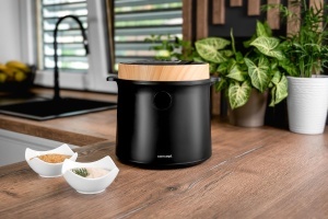 Oala de fiert orez Concept RE4040, 2 l, negru cu decor din lemn - Img 4