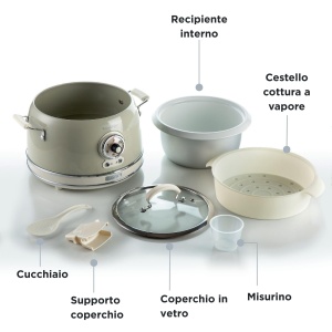 Oala de gatit cu aburi Ariete 2904, 3,5 l, 650 W, stil vintage - Img 3