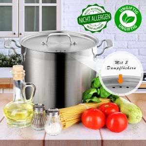 Oala din inox NutriChef 11L, 28cm, pentru toate tipurile de plite, cu 3 valve de abur - Img 6