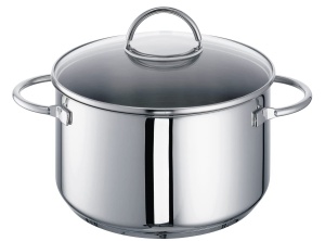 Oala din inox Rohe Germany Ravenna 24 cm, 5.5 l, argintie