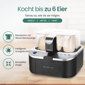 Oala electrica pentru oua Emerio EB-123177.1, 6 oua, 400W, BPA free - Img 9
