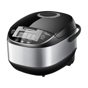 Oala multifunctionala Midea, 5L, 11 programe, functie de mentinere calda, negru-argintiu