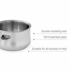 Oala pentru Baie de Apa LACOR 62600, 1L, 1810 Otel Inoxidabil, Hitzebestandig - Img 4