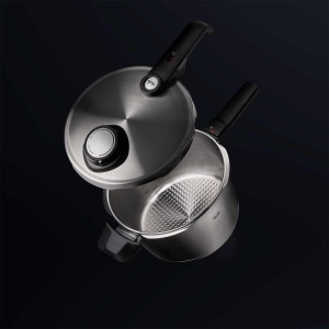 Oala sub presiune Fissler Vitavit Premium 6L cu tigaie 2.5L, inox - Img 2