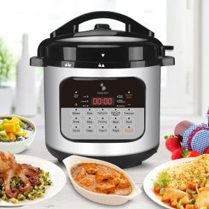 Oala sub presiune multifunctionala Beper P101COS002, 6 litri, 1000 W, 15 programe, Timer 24h - Img 6