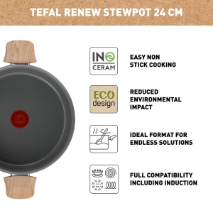 Oala Tefal Ceramic Renew 24 cm Antiaderenta Ceramica Eco-Friendly - Img 7
