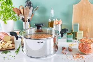 Oala Tefal Dutch Oven 24 cm 53 L Otel Inoxidabil Compatibila Inductie Capac Sticla - Img 4