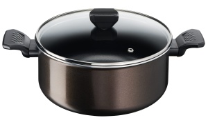 Oala Tefal Easy Cook Clean, 24 cm, 4.7 l, cu capac, pentru toate tipurile de plite