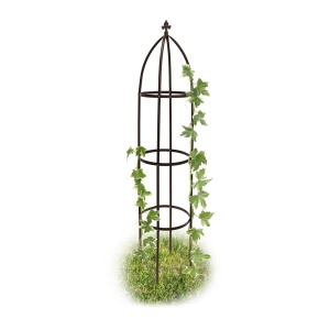 Obelisc Metalic pentru Gradina Relaxdays, 190 cm, Culoare Maro, Witterungsbestandig