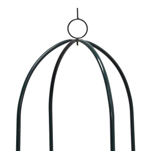 Obelisc pentru gradina Relaxdays, 190 cm, metal verde, suport pentru flori si trandafiri - Img 6