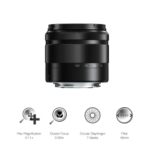 Obiectiv Panasonic Lumix G Vario H-FS35100E Telezoom 35-100mm Stabilizator Optic Negru - Img 3
