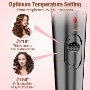 Ondulator de par BESTOPE PRO 5-in-1, 3 cilindri ceramici, 2 temperaturi, manusa inclusa - Img 6