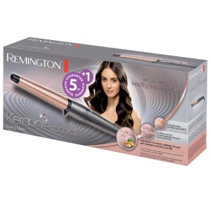 Ondulator Remington [in forma de con 19-28 mm] Keratin Protect (acoperire ceramica de inalta calitate cu ulei de migdale) - afisaj digital pana la 210 deg C, bucle naturale, bucle spiralate si valuri de plaja, CI83V6 - Img 2