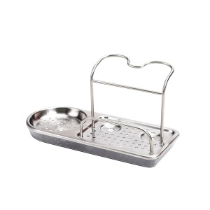 Organizator chiuveta din otel inoxidabil OXO Good Grips cu suport pentru burete