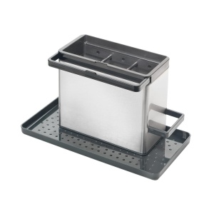 Organizator chiuveta Metaltex TidyTex inox 24x13x14 cm argintiu
