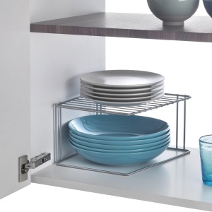 Organizator colt bucatarie Metaltex Boxe 364001000 1 etaj 25x25x15 cm argintiu - Img 4