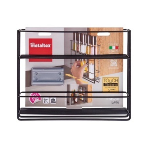 Organizator condimente Metaltex In Out Lava negru 6x28x22 cm strat TouchTherm - Img 4