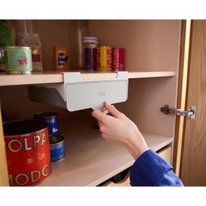 Organizator de bucatarie Joseph Joseph CupboardStore sertar sub raft plastic reciclat gri - Img 3