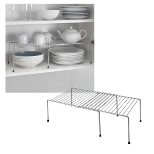 Organizator extensibil Metaltex Adapto Polytherm argintiu 24-57 cm - Img 2