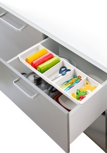 Organizator pentru Sertar Tescoma FlexiSPACE 330-555 mm, cu 3 Compartimente Ajustabile - Img 2