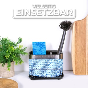 Organizer pentru chiuveta Vileda din otel inoxidabil, design compact, rezistent la rugina - Img 6