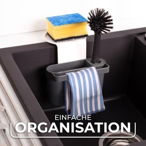 Organizer pentru spume Vileda cu suport cu ventuze, design modern, plastic rezistent - Img 6