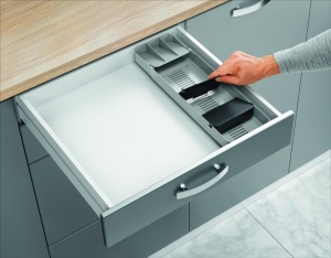Organizer pentru Tacamuri Metaltex Uni-Fit, 40-49 cm, grinegru, ajustabil - Img 7