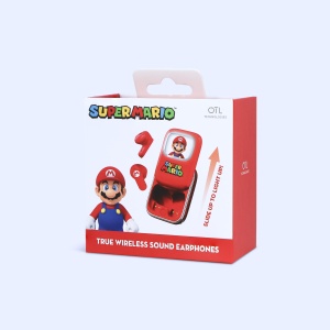 OTL Technologies Casti fara fir Super Mario cu cutie de incarcare glisanta si lumina LED - Img 4