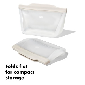 OXO Good Grips Punga Reutilizabila Din Silicon Quart Stand 946 ml Culoare Hafer - Img 7