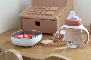 Pahar de invatare BEABA 2-in-1 cu manere detasabile, 210 ml, terracotta - Img 6