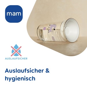 Pahar de invatare MAM Easy to Drink 290 ml, set 2 bucati, culoare ZebraLeo - Img 5