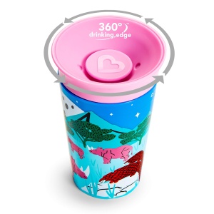 Pahar de invatare Munchkin Miracle 360, 266 ml, set 2 bucati, design TigerNashorn - Img 2