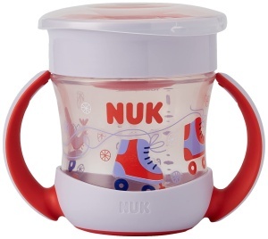 Pahar de invatare NUK Magic Cup Duo-Set, 160 ml 230 ml, rosu, BPA-free - Img 4