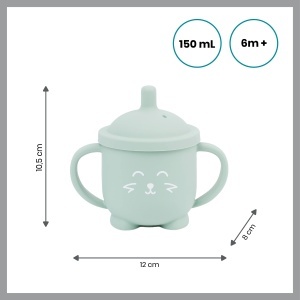 Pahar pentru invatarea bautului Babymoov ISY CUP, 150ml, silicon, antialunecare - Img 6