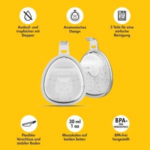 Pahare colectoare Medela InBra, 30 ml, design ergonomic, BPA-free - Img 3