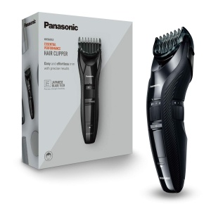 Panasonic ER-GC53K503 Aparat de tuns par pentru barbati, portabil, fara fir, aparat de tuns rezistent la apa, 19 setari de lungime, 1 atasament, functionare fara fir si cu fir, negru