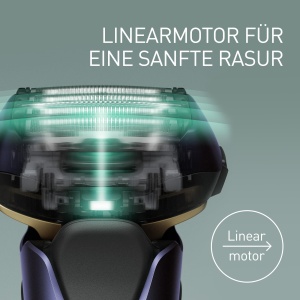 Panasonic ES-LV67A803 Aparat de ras umed si uscat cu 5 lame pentru barbati, reincarcabil, senzor inteligent de barba, cap Multi-Flex 16D, bleumarin si negru - Img 5